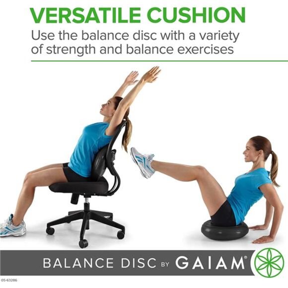 Gaiam Balance Disc Wobble Cushion Stability Core Trainer for Home or Office - Picture 4 of 7